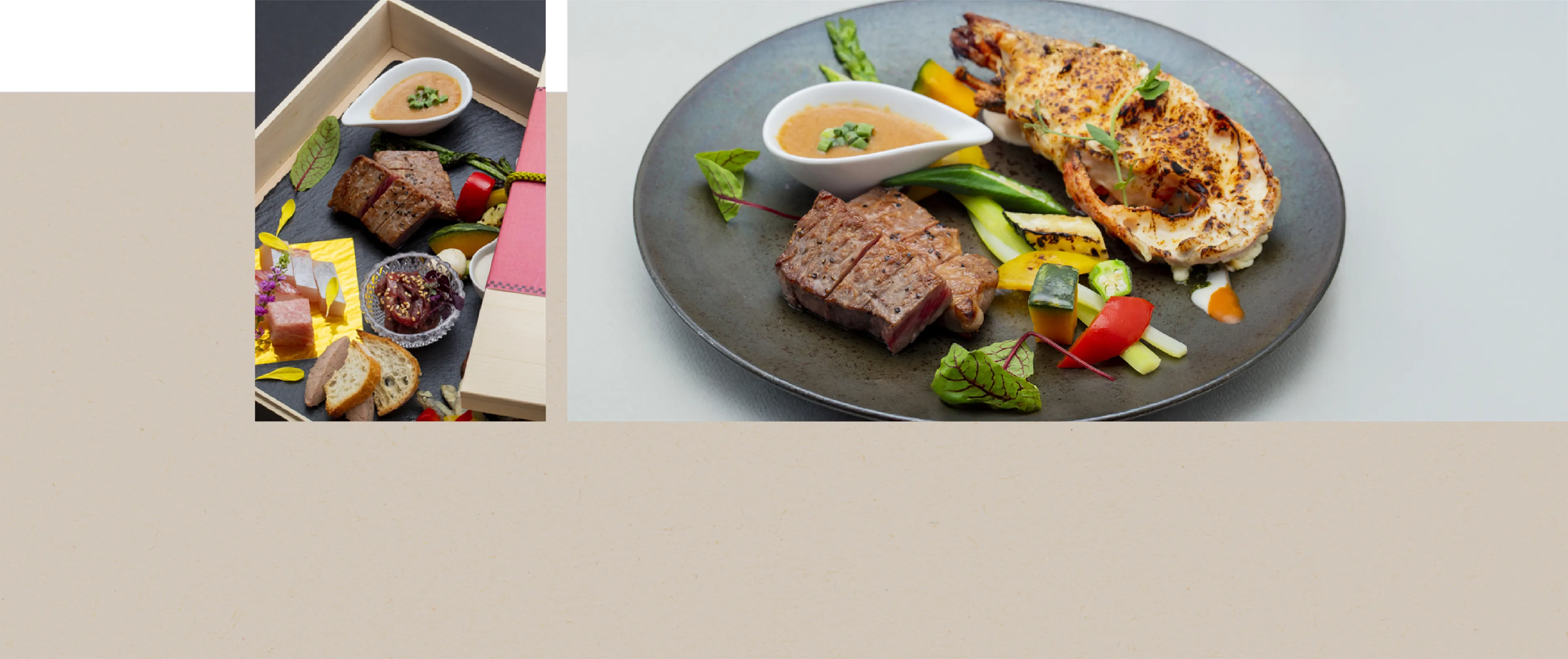 レストランウェディングで提供される、上質なコース料理